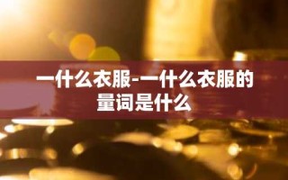 一什么衣服-一什么衣服的量词是什么