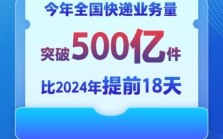 快递破500亿件！“小包裹”再“跑”加速度