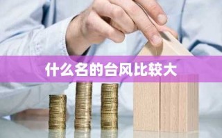 什么名的台风比较大
