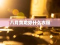 八月黄龙穿什么衣服