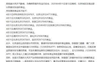 转发提醒！受极端大风影响 今明两天14趟高铁停运