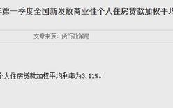 央行：2025年第一季度全国新发放商业性个人住房贷款加权平均利率为3.11%