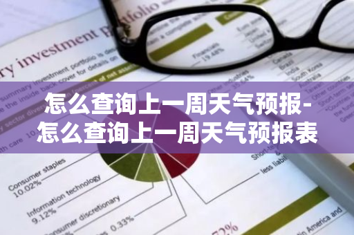 怎么查询上一周天气预报-怎么查询上一周天气预报表-第1张图片-芙蓉之城