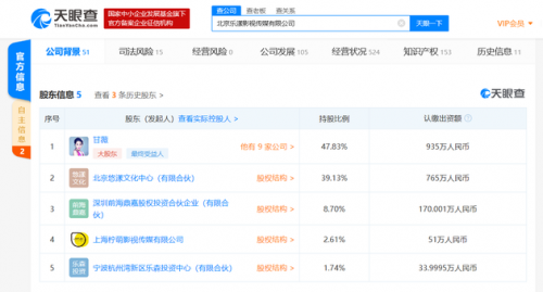 甘薇退出乐漾影视董事长、经理、法定代表人-第2张图片-芙蓉之城