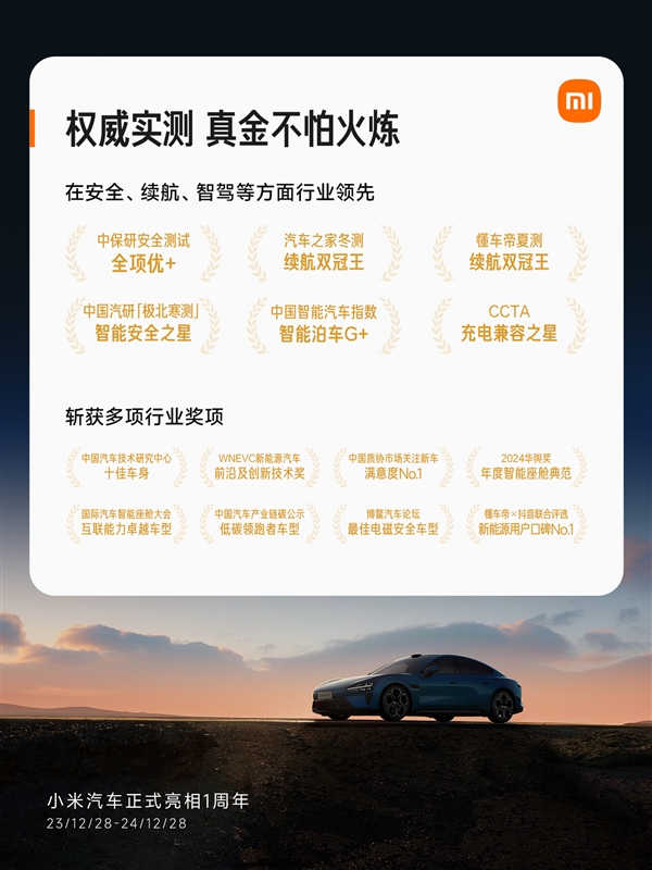 小米SU7交付提前完成年度目标：累计智驾里程突破1亿公里-第7张图片-芙蓉之城
