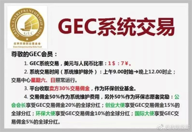 环保币gec到底是不是骗局?就是一场赤裸裸的骗局!-第1张图片-芙蓉之城