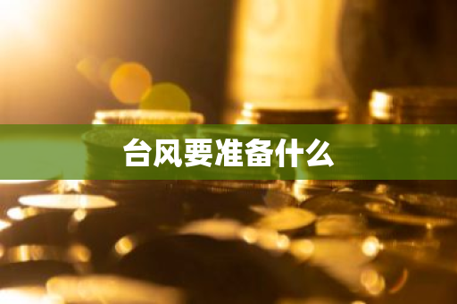 台风要准备什么-第1张图片-芙蓉之城
