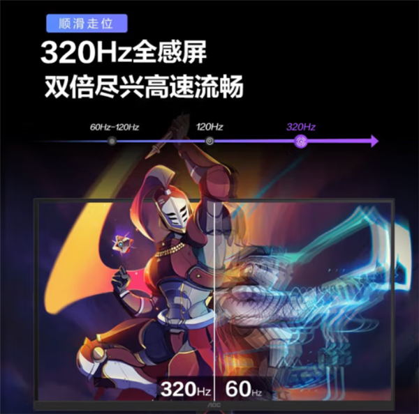 AOC新款27英寸显示器首销：2K 320Hz Fast IPS屏 仅1699元-第1张图片-芙蓉之城