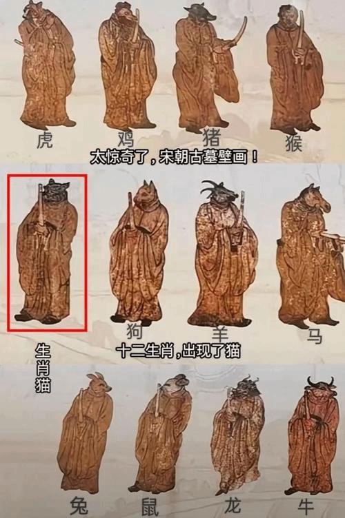 属蛇的人改属猫了？湖南维山墓壁画中的“十二生肖图”引发全网好奇-第1张图片-芙蓉之城