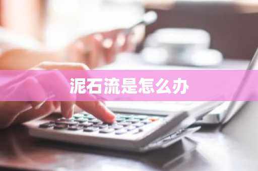泥石流是怎么办-第1张图片-芙蓉之城