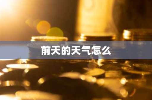 前天的天气怎么-第1张图片-芙蓉之城