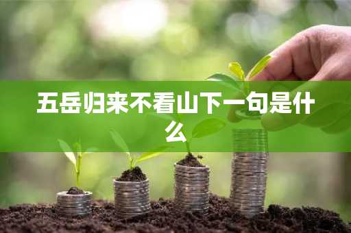 五岳归来不看山下一句是什么-第1张图片-芙蓉之城