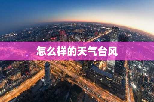 怎么样的天气台风-第1张图片-芙蓉之城