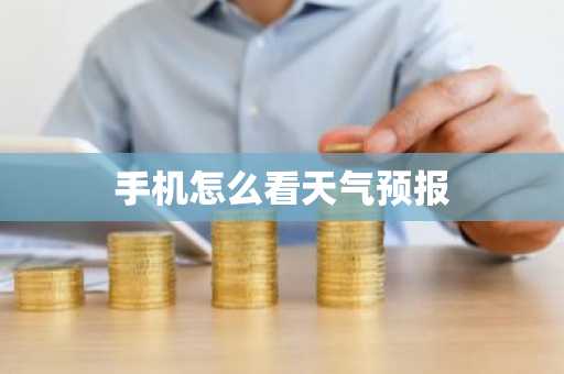 手机怎么看天气预报-第1张图片-芙蓉之城