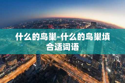 什么的鸟巢-什么的鸟巢填合适词语-第1张图片-芙蓉之城