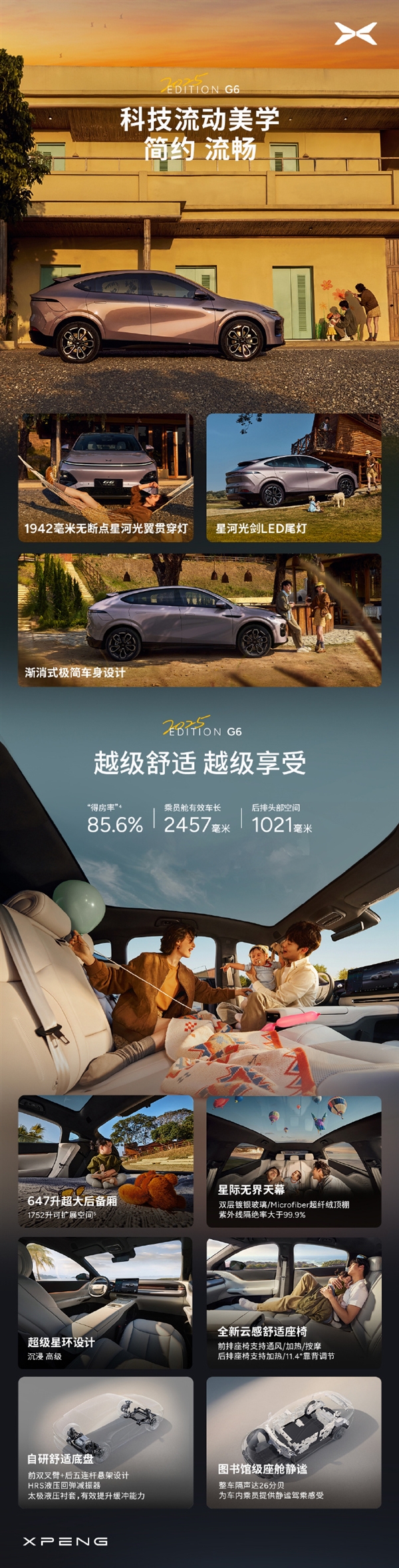 17.68万起 比特斯拉Model Y便宜8.6万！2025款小鹏G6一图看懂-第2张图片-芙蓉之城