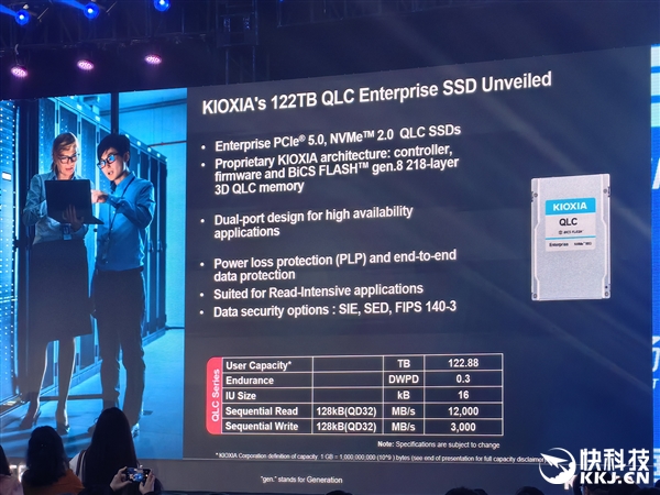 全球第二款122.88TB SSD诞生！铠侠发布LC9系列：单颗4TB 218层QLC闪存-第3张图片-芙蓉之城
