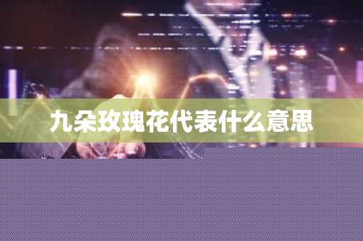 九朵玫瑰花代表什么意思-第1张图片-芙蓉之城