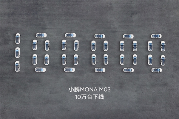 用时216天！小鹏MONA M03第十万台下线：创新势力纯电最快生产下线纪录-第2张图片-芙蓉之城