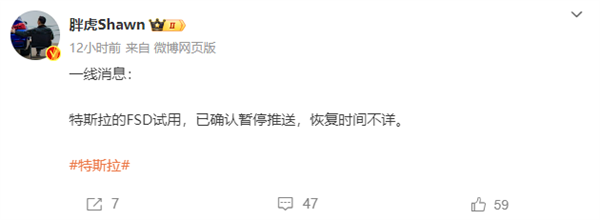 传特斯拉中国暂停推送FSD试用功能：原因未知-第2张图片-芙蓉之城
