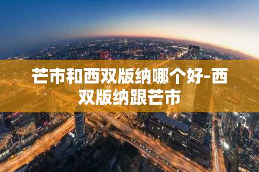 芒市和西双版纳哪个好-西双版纳跟芒市-第1张图片-芙蓉之城