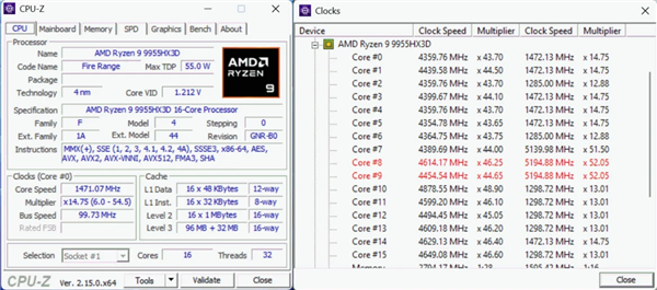 还有谁！AMD锐龙9 9955HX3D首测：单核、多核一路领先-第2张图片-芙蓉之城