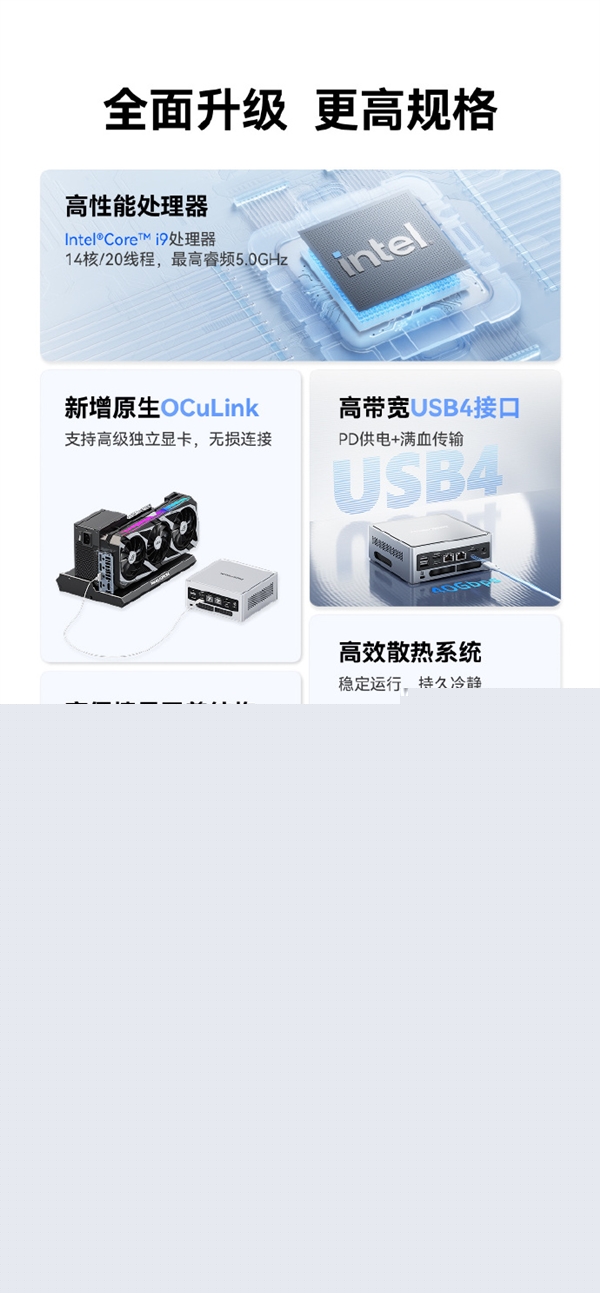 铭凡NAB9 PLUS迷你机上市：i9-12900HK芯片 配USB4接口-第3张图片-芙蓉之城