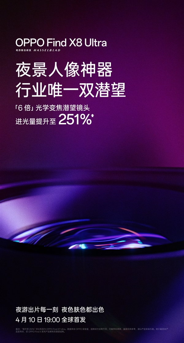 OPPO Find X8 Ultra配备双潜望：3倍+6倍光变 行业唯一！-第5张图片-芙蓉之城