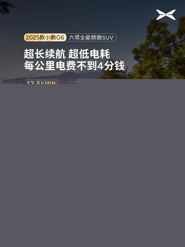 百公里电耗12.5度 新款小鹏G6核心信息公布：能跑725km-第1张图片-芙蓉之城