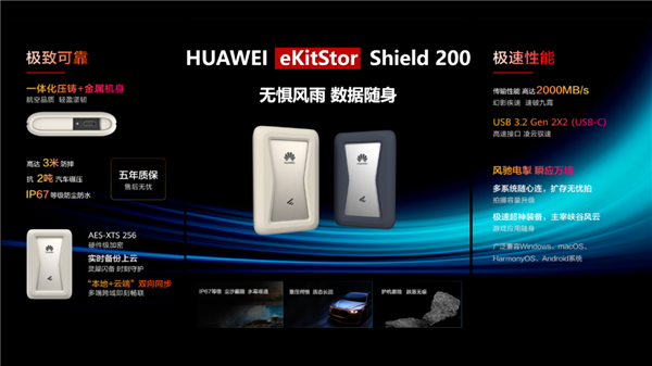 华为发布顶级三防SSD：3米防摔、不怕2吨汽车碾压-第1张图片-芙蓉之城