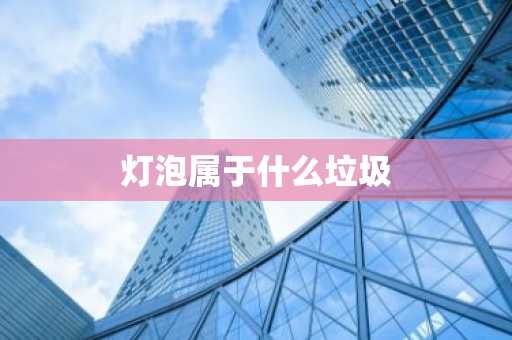 灯泡属于什么垃圾-第1张图片-芙蓉之城