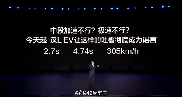 比亚迪：汉L让电车中段加速不行的吐槽成为谣言-第2张图片-芙蓉之城