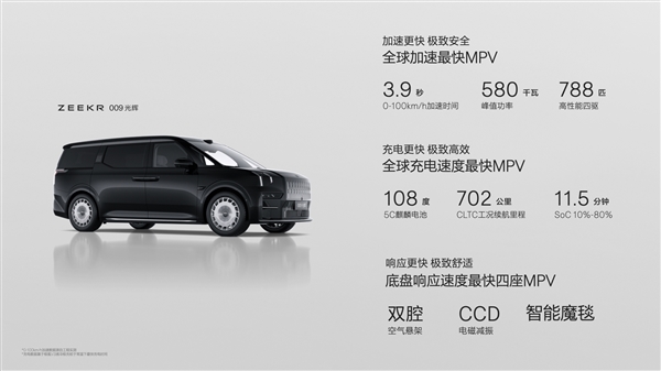 全球“含金量”最高的MPV 极氪009光辉典藏版上市：89.9万元-第11张图片-芙蓉之城