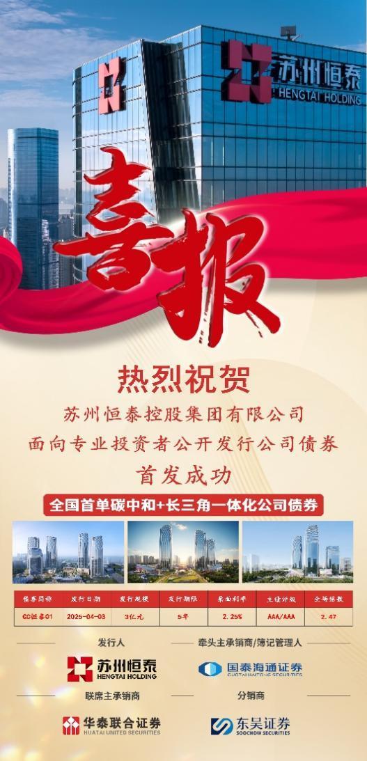 苏州恒泰成功发行全国首单长三角一体化碳中和绿色公司债券-第1张图片-芙蓉之城