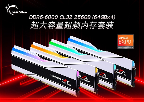 全球第一套！芝奇发布DDR5-6000 256GB超大容量内存-第1张图片-芙蓉之城