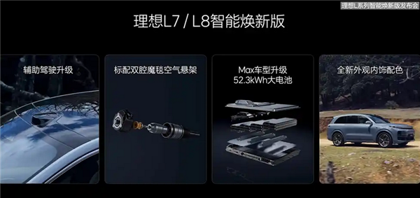起售价30.18万/32.18万元！理想L7/L8焕新版上市：升级52.3kWh大电池-第9张图片-芙蓉之城